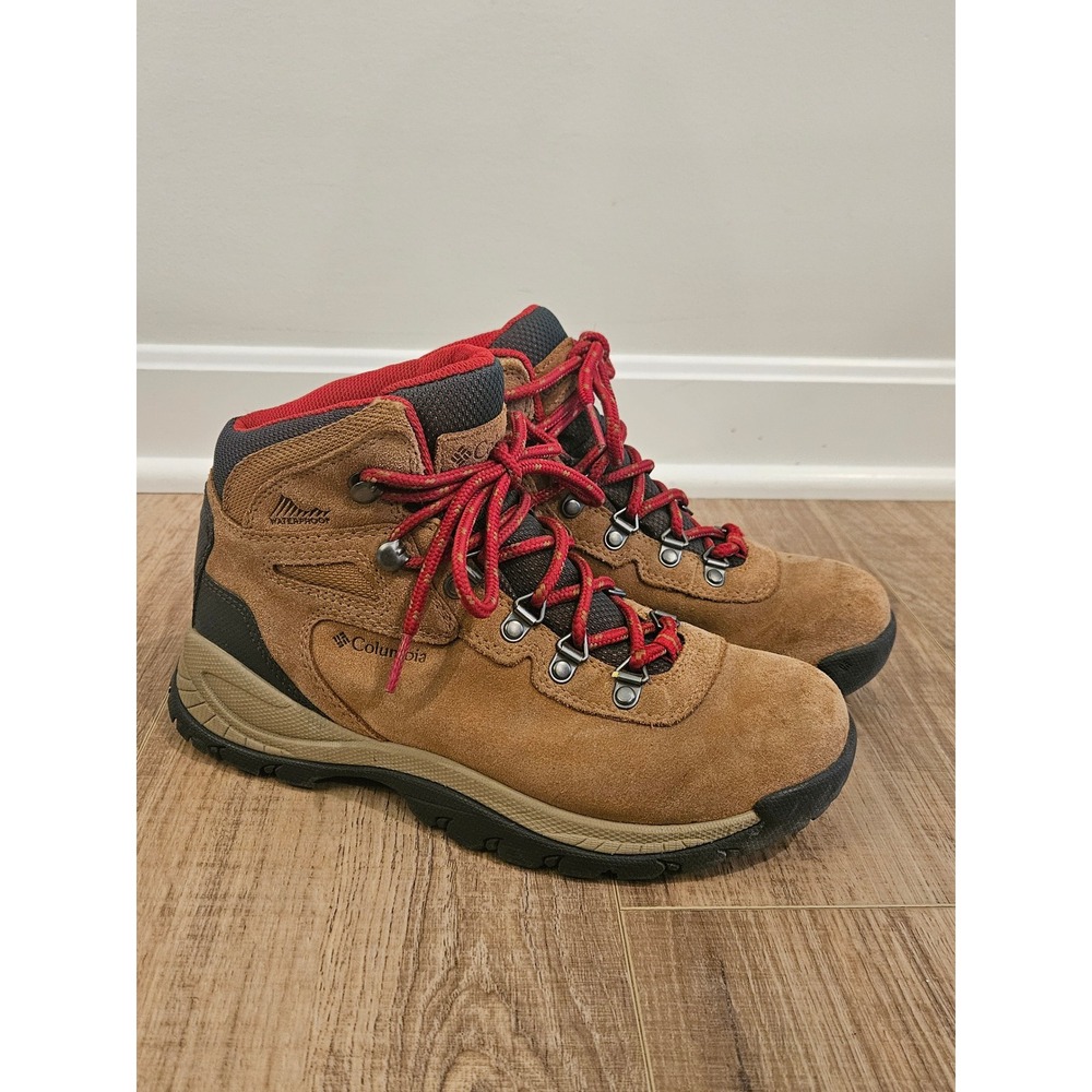Columbia Newton Ridge Plus Waterproof Hiking Boots Women 7.5 Brown Suede